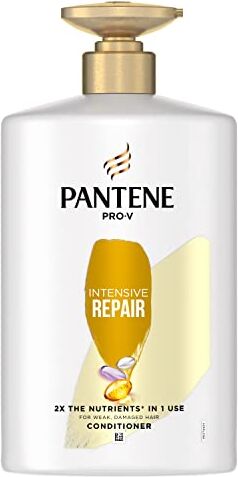 Pantene Balsamo per capelli di riparazione intensiva Pro-V, un uso doppio nutriente, rafforza i capelli all'interno, capelli danneggiati e deboli, 1000 ml