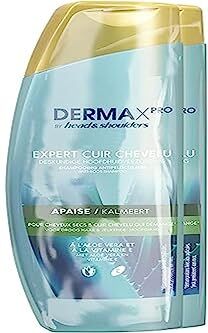 Head & Shoulders DERMAxPRO by  Shampoo antiforfora lenitivo, per capelli secchi e cuoio, prurito, aloe vera e vitamina E, 2 x 225 ml