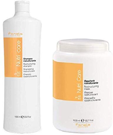 FANOLA Nutricare Shampoo ristrutturante 1000 ml + Nutricare Maschera ristrutturante 1500 ml