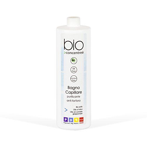 Pop Italy Bio Concentree Shampoo Biologico Purificante Anti forfora con estratti di Olivo SENZA SLS E PARABENI 1000 ml