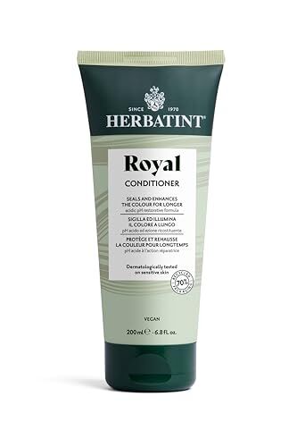 Herbatint Royal Conditioner Balsamo Gelatina Reale 200 ml, Balsamo Rigenerante specifico per Capelli Colorati, Formula Esclusiva con pH Acido e Aloe Vera Bio, 96% di Ingredienti Naturali, Vegan