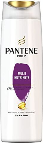 Pantene Pro-V Shampoo Multi Nutriente, per Capelli Danneggiati o Sfibrati con Formula Pro V, Antiossidanti e Lipidi, 225 ml