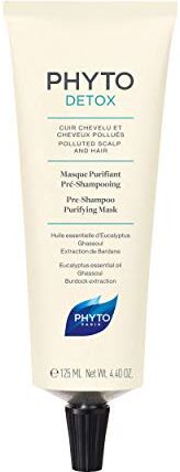 Phyto detox Maschera Detox Purificante Pre Shampoo, Adatta a Tutti i Tipi di Capelli, Formato da 125 ml