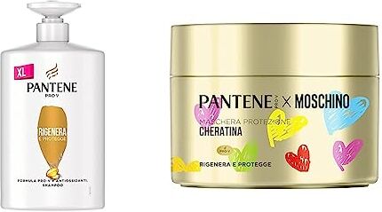 Pantene Pro-V Shampoo Protezione Cheratina, Rigenera & Protegge, Shampoo Capelli, 1000 ML & Pro-V Maschera Capelli Rigenera E Protegge, Protezione Cheratina, 300ml