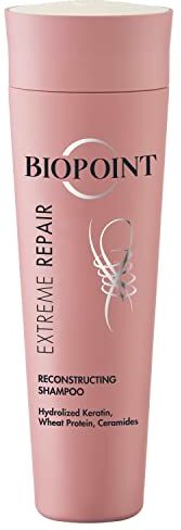 BIOPOINT Extreme Repair Shampoo Ricostruzione, Azione Fortificante e Ristrutturante, Deterge Delicatamente e Rigenera i Capelli, 200 ml