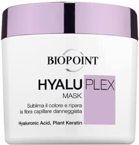 BIOPOINT Hyaluplex – Maschera Per Capelli con Cheratina e Acido Ialuronico, Azione Ristrutturante e Protettiva, Ravviva e Intensifica il Colore, 200 ml