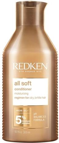 Redken Balsamo professionale All Soft, Idratante per capelli secchi e fragili, 300 ml