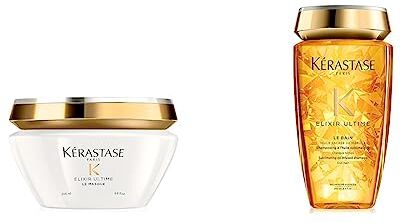 KERASTASE Kérastase   Elixir Ultime, Shampoo Nutriente & Idratante, Per Capelli Secchi & Spenti, 250 ml & Elixir Ultime, Maschera Nutriente & Idratante, Per Capelli Secchi & Spenti, 200 ml