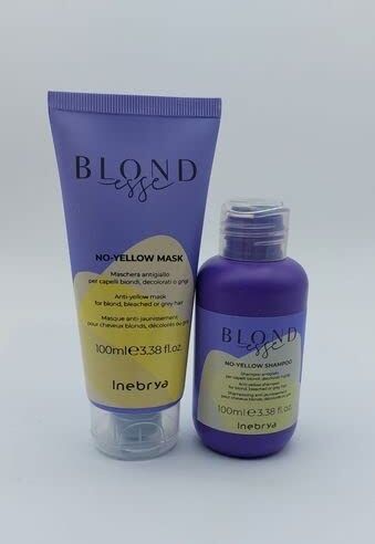 Inebrya Blondesse No Yellow Maschera antigiallo tonalizzante, idratante, illuminante, per capelli biondi, decolorati o grigi 100ML