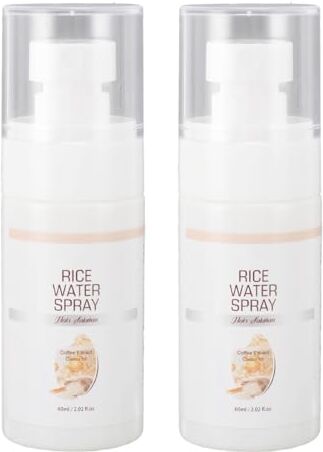 Generic Siero per Capelli all'Acqua di Riso 60 Ml 2 Pezzi Acqua di Riso Spray con Olio di Rosmarino Riduce la Forfora Addensa i Capelli Equilibria l'Olio Acqua Nebbia Fine Rafforza i