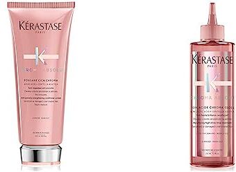 KERASTASE Kérastase   Chroma Absolu, Trattamento per Capelli Colorati Sensibilizzati o Danneggiati, Soin Acid Chroma Gloss, 210 ml & olu, Balsamo per Capelli Colorati Sensibilizzati o Danneggiati da Fini a Medi