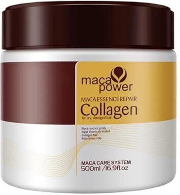 Generic Trattamento per capelli al collagene, 500 ml, olio di argan e collagene, maschera per capelli secchi e danneggiati, 500 ml