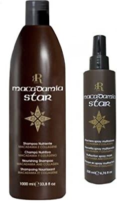 Generico MACADAMIA STAR Shampoo 1000ml + Spray Multiazione senza risciacquo 200ml