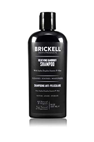 Brickell Men's Products Brickell Men's Shampoo Forfora Per Uomo, Naturale e Biologico, Lenisce ed Elimina la Forfora con Ziziphus Joazeiro, Aloe e Olio di Jojoba (236 ml)