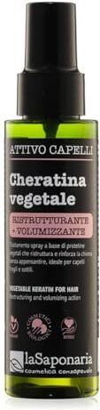 Generico La Saponaria Cheratina Vegetale Spray Ristrutturante e Volumizzante Texture Leggera Per Tutti i Capelli 100ml