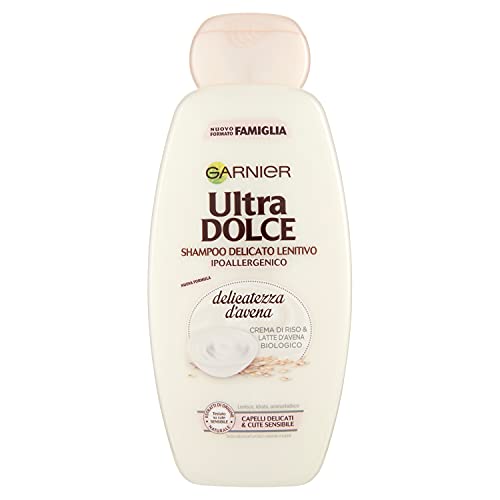 Garnier Shampoo Ultra Dolce Delicatezza d'Avena, Shampoo per Capelli e Cute Delicati, 600 ml