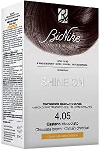 BioNike Shine On Trattamento Colorante Capelli, Kit Tinta per Cute Sensibile Senza Ammoniaca, Azione Nutriente e Protettiva, Dona un Colore Naturale e Brillante, Copre i Capelli Bianchi