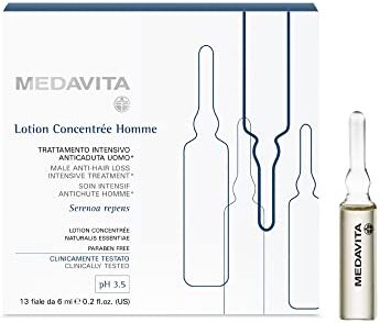 Medavita , Lotion Concentrée Homme, Trattamento Intensivo Anticaduta Uomo, pH 5.5, 13 fl x 6 ml