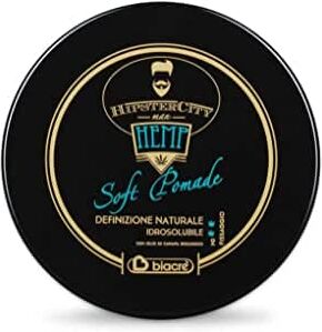 Generico Cera capelli soft tenuta morbida 100 ml Hipster City Man Biacrè DEFINIZIONE NATURALE IDROSOLUBILE Con olio di canapa biologico