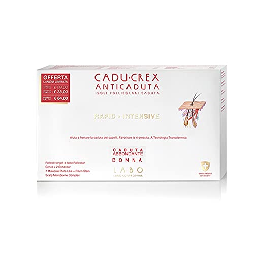 LABO Cadu Crex Rapid Intensive Isole Follicolari Trattamento per Capelli Diradati Caduta Grave Donna 20 fiale