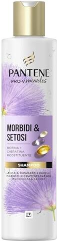 Pantene Morbidi & Setosi Shampoo con Biotina e Cheratina Ricostituente 250ml. Pro-V Miracles Shampoo Aiuta a Riparare i Capelli Secchi, Danneggiati, Trattati o Mesciati. Nutre i Capelli