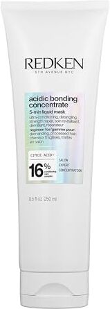 Redken Maschera Liquida Riparatrice, Azione in 5 Minuti, Ripara I Legami, Ultra Idratante, Per Capelli Secchi e Danneggiati, Acidic Bonding Concentrate, 250 ml