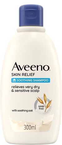 Aveeno Skin Relief Shampoo Lenitivo Per Prurito, Shampoo lenitivo e antiprurito, Shampoo delicato all'Avena per cute irritabile, Shampoo cute secca e sensibile ad alta tollerabilità, 300 ml