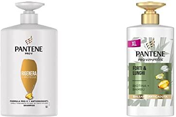 Pantene Pro-V Shampoo Protezione Cheratina, Rigenera & Protegge, Shampoo Capelli & Pro-V Miracles Balsamo Forti e Lunghi, Rafforzante, Con Biotina e Bambù