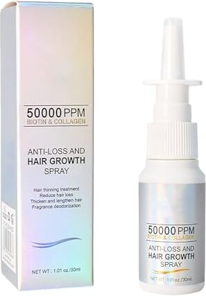 Generic # Spray per la cura del cuoio capelluto, capelli secchi e rotti, nutre l'effetto crespo e rinforza i capelli, spray da 30 ml (colore grigio, taglia unica)