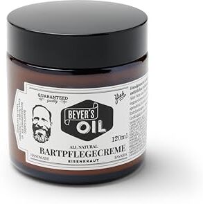 Beyer's Oil Crema per la cura della barba 120 ml, cura intensiva della barba, rende la barba liscia e morbida, combatte la forfora