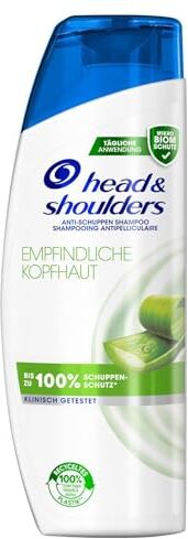 Head & Shoulders Shampoo sensibile per cuoio capelluto anti-forforfora, fino al 100% di protezione della forfora, 300 ml