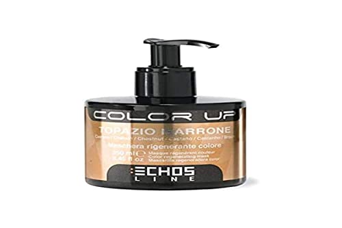 ECHOSLINE Color Up Maschera Rigenerante Colore Topazio Marrone (Nuance Castano) 250ml