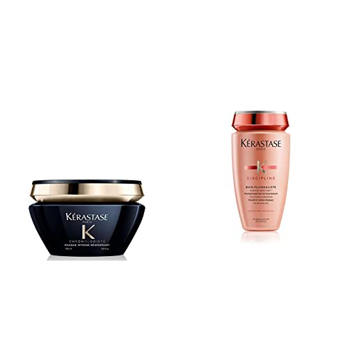 KERASTASE Kérastase   Chronologiste, Maschera Trattamento Rivitalizzante, Per Tutti i Tipi di Capelli, Intense Régénérant, 200 ml & Discipline, Shampoo Lisciante, Per Capelli Indisciplinati, 250 ml