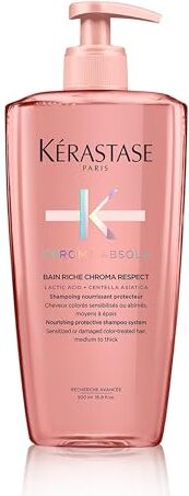 KERASTASE Kérastase, Chroma Absolu, Shampoo per Capelli Colorati Sensibilizzati o Danneggiati da Fini a Medi, Bain Chroma Respect, 500 ml