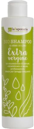 Generico La Saponaria Shampoo Extravergine Biologico per Lavaggi Frequenti Idrata e Protegge Cute Sensibile, con Semi di Lino e Olio d'Oliva, Vegan, 200ml