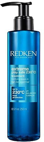 Redken Trattamento Termoprotettivo, Per Capelli Danneggiati, Senza Risciacquo, Con Proteine Vegetali e Tormalina, Play Safe Extreme, 250 ml