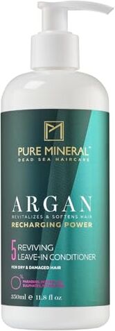 Pure Mineral Balsamo Senza Risciacquo all'Argan Idratazione e Luminosità per Capelli Secchi Vitamina E Senza solfati, parabeni, petrolati 350ml