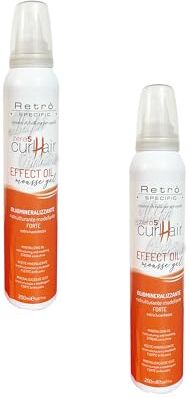 generico Effect Oil Gel Mousse Oliomineralizzante Ristrutturante Per Capelli Modellante Forte Retrò 2 da 200ml