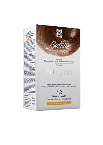 BioNike Shine On Trattamento Colorante Capelli, Kit Tinta per Cute Sensibile Senza Ammoniaca, Azione Nutriente e Protettiva, Dona un Colore Naturale e Brillante, Copre i Capelli Bianchi