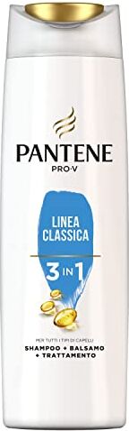 Pantene Pro V Linea Classica 3 in 1, Shampoo + Balsamo + Trattamento, per Capelli Sani e Lucenti, 225 ml