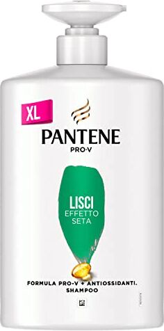 Pantene Pro-V Shampoo Lisci Effetto Seta, Per Capelli Opachi E Crespi, Con Nutrienti Attivi Pro-V + Antiossidanti, Dona Morbidezza Come La Seta, 1000ML