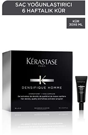 KERASTASE Kérastase, Densifique Homme, Trattamento per Ispessimento & Ridensificazione, Per Capelli Fini & Sottili, Densité, 30 tubi da 6 ml