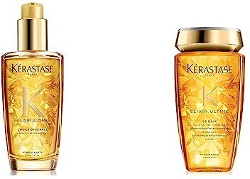 KERASTASE Kérastase   Elixir Ultime, Olio Originale Nutriente & Sublimatore, Per Capelli Secchi & Spenti, 100 ml & Elixir Ultime, Shampoo Nutriente & Idratante, Per Capelli Secchi & Spenti, 250 ml