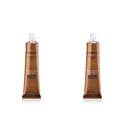 BIOPOINT Professional Color Crema Colorante Permanente per Capelli 60 ml 7.43 Biondo Medio Ramato Dorato (Confezione da 2)