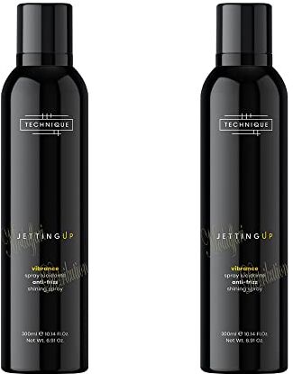 Generico GLOSS LUCIDANTE PER CAPELLI JETTING UP TECHNIQUE   SPRAY LUCIDANTE ANTICRESPO   2 FLACONI DA 300 ML