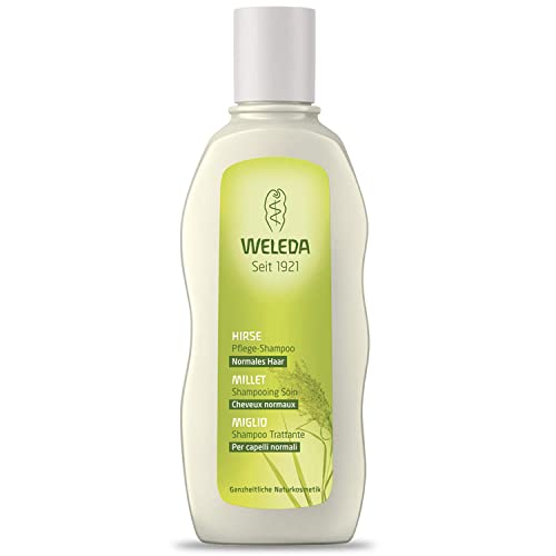 WELEDA Miglio Shampoo Trattante, deterge i capelli con dolcezza. Ideale per tutta la famiglia e per lavaggi frequenti, per capelli sani e luminosi (1X190 ml)