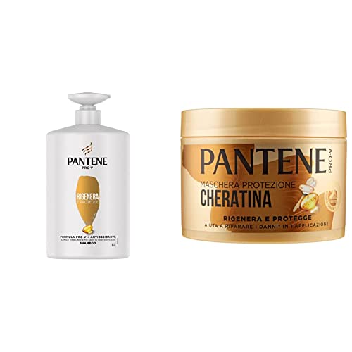 Pantene Pro-V Shampoo Protezione Cheratina, Rigenera & Protegge, Shampoo Capelli & Pro-V Maschera capelli, Rigenera e Protegge Protezione Cheratina