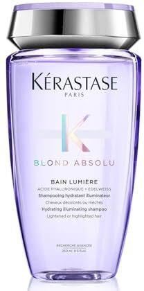 L'ORÉAL Kérastase, Blond Absolu, Shampoo Idratante & Illuminante, Per Capelli Biondi, Danneggiati, Decolorati & Sensibilizzati, Con Acido Ialuronico, Bain Lumière, 250 ml