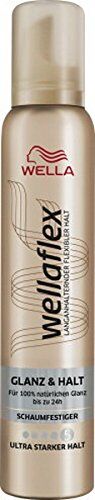 Wella flex Schiuma rinforzante lucida & Tenuta, confezione da 6 (6 x 200 ml)