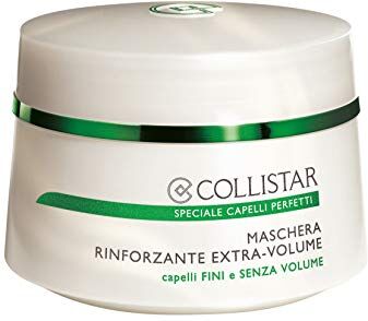 Collistar Maschera Rinforzante Extra-Volume , Rafforza e rende più voluminosa la capigliatura e ristruttura progressivamente la fibra capillare , per capelli fini e senza volume , 200ml